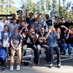 The whole crew posing for a group photo!