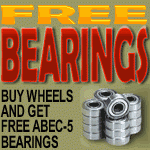 Free ABEC 5s with a purchase of selected wheels